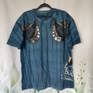 Brand-new Key Closet biker party show event Men's T-Shirt gift Swarovski element